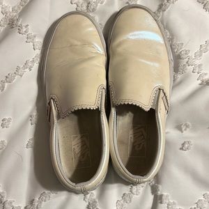 Metallic Vans slip ons
